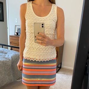 J. Crew Factory Multicolor Mini Skirt